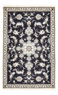 Alfombra persa - Nain - 137 x 87 cm - azul oscuro