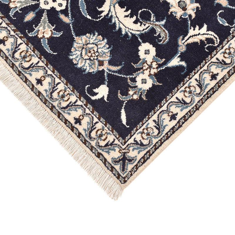 Alfombra persa - Nain - 137 x 87 cm - azul oscuro
