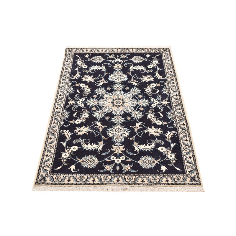 Alfombra persa - Nain - 137 x 87 cm - azul oscuro