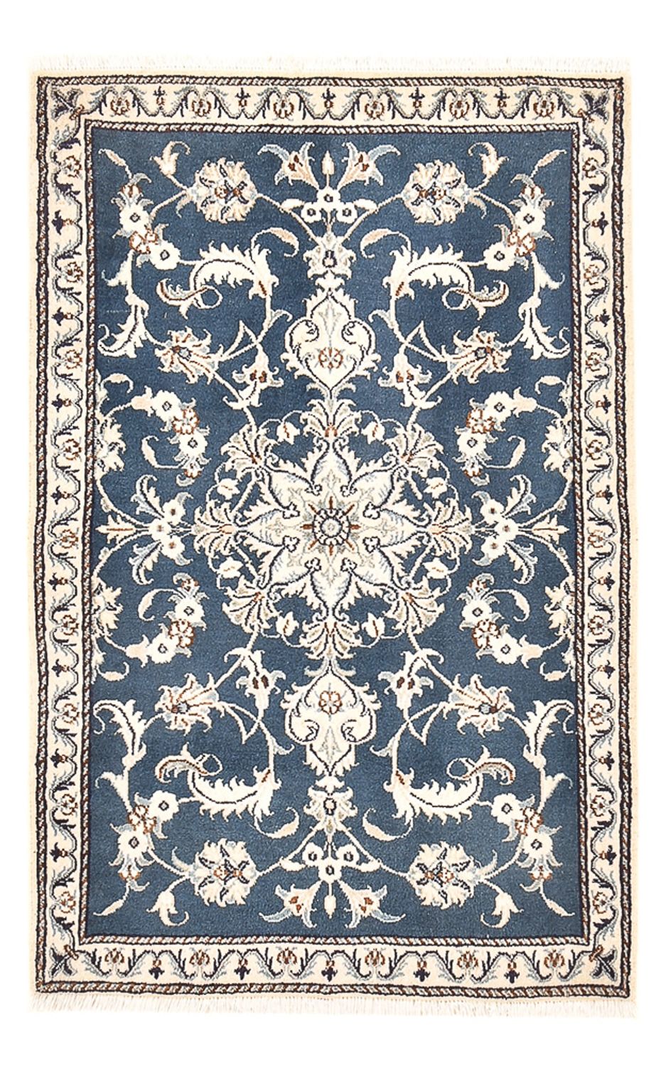 Alfombra persa - Nain - 138 x 89 cm - azul