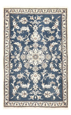 Alfombra persa - Nain - 138 x 89 cm - azul