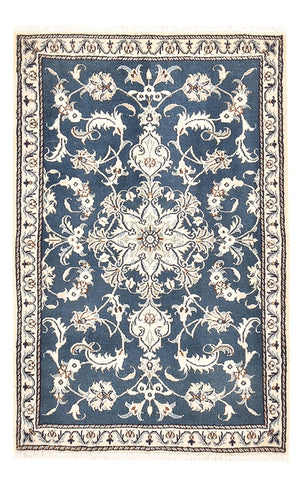 Alfombra persa - Nain - 138 x 89 cm - azul