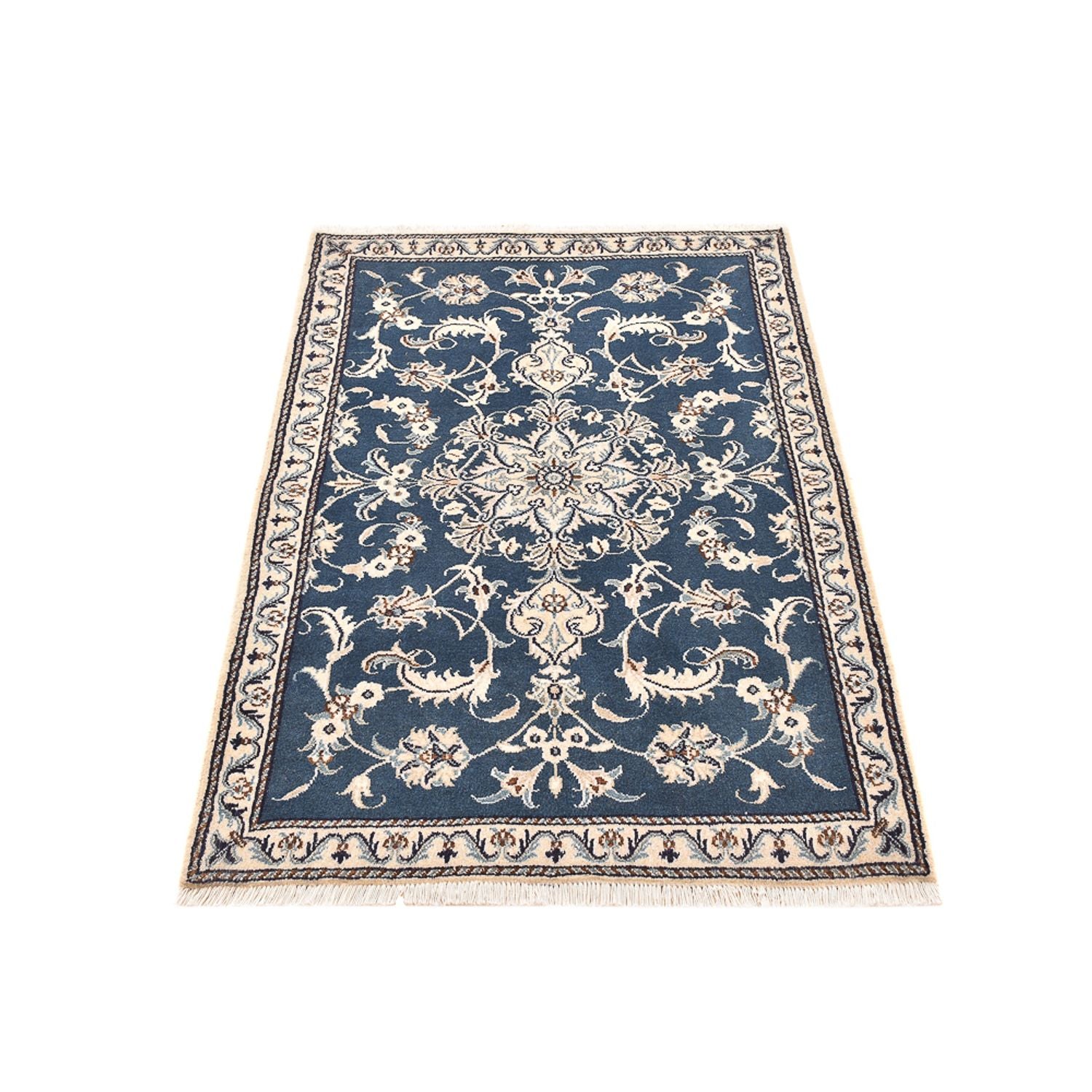 Alfombra persa - Nain - 138 x 89 cm - azul
