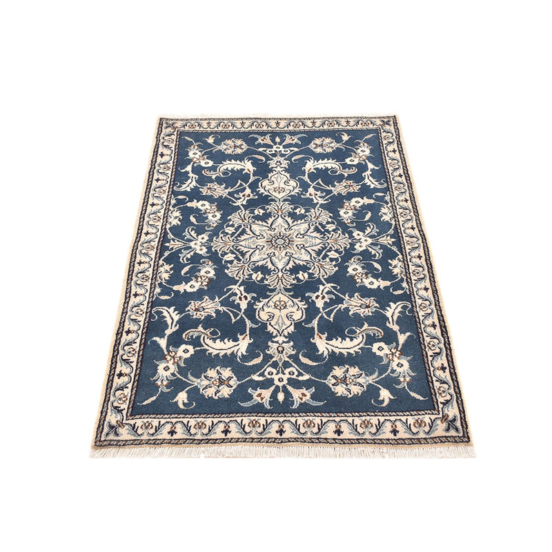 Alfombra persa - Nain - 138 x 89 cm - azul