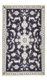 Alfombra persa - Nain - 150 x 90 cm - azul oscuro