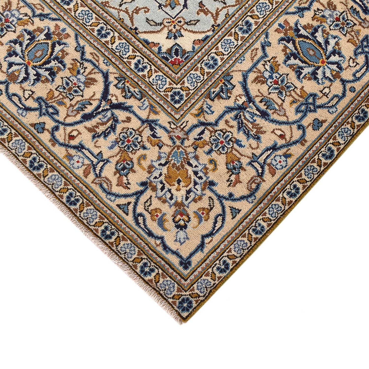 Alfombra persa - Keshan - 287 x 192 cm - beige oscuro