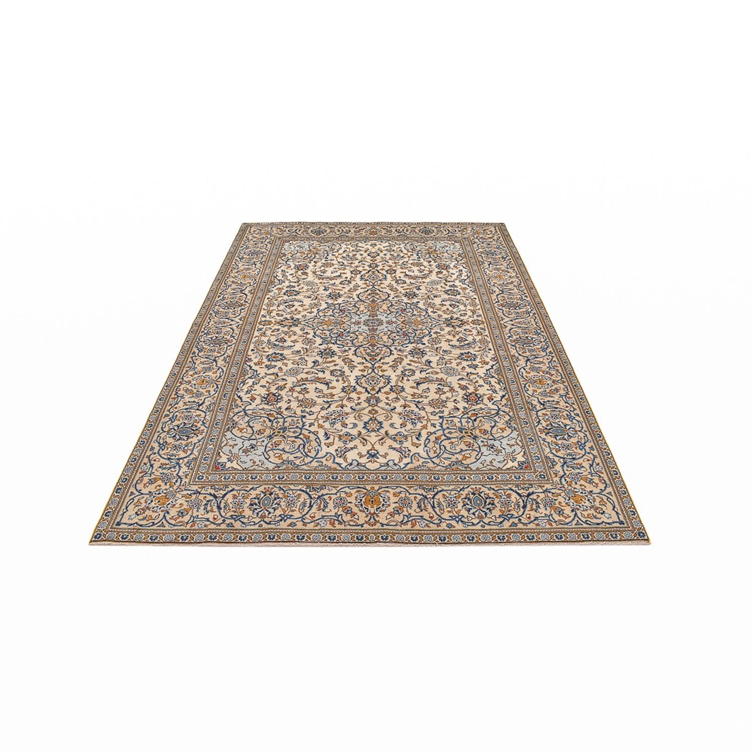 Alfombra persa - Keshan - 287 x 192 cm - beige oscuro