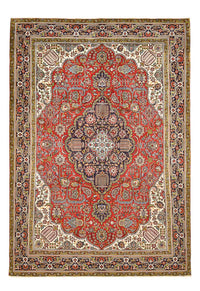 Alfombra persa - Tabriz - 347 x 242 cm - rojo claro