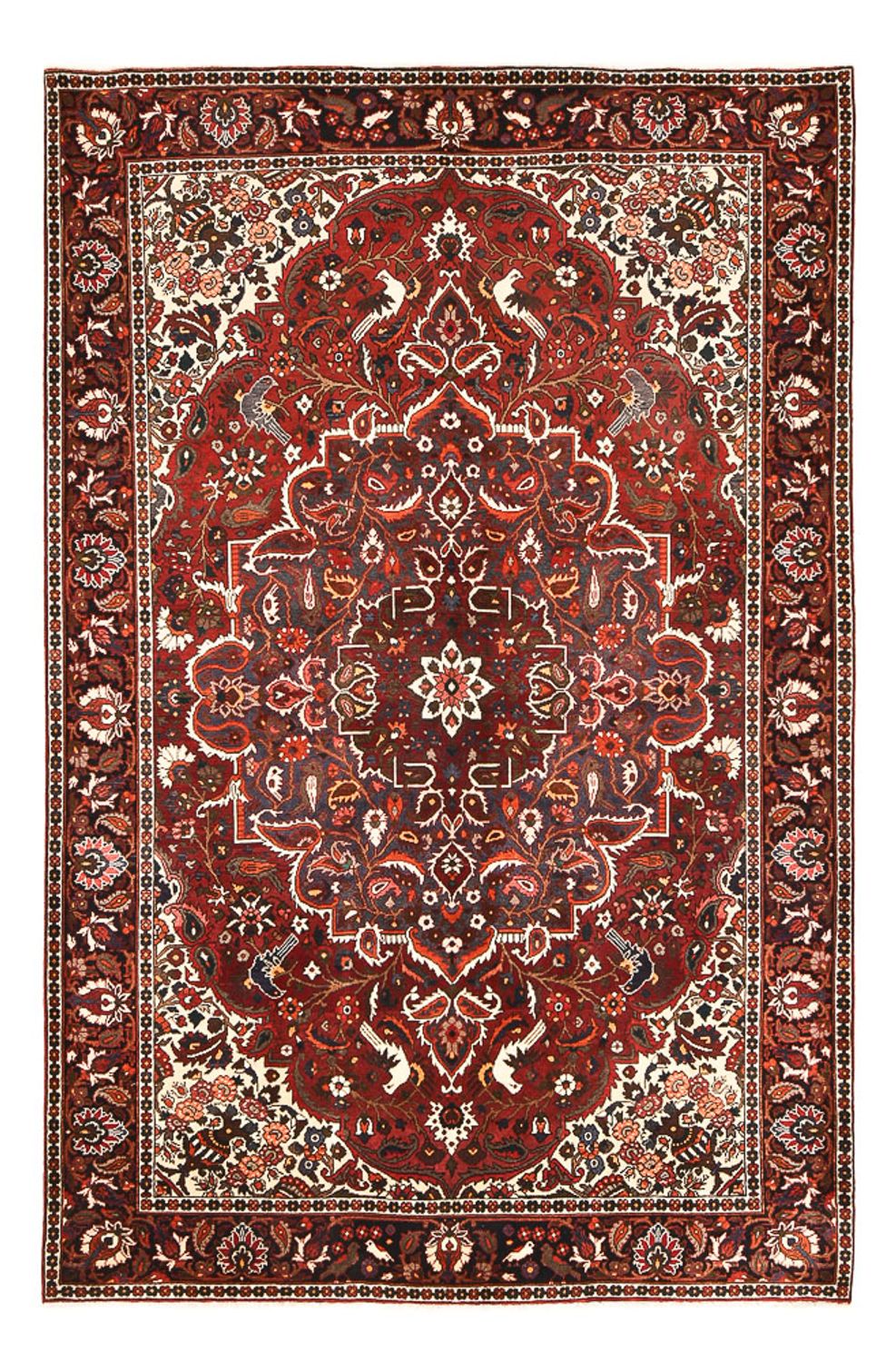 Alfombra persa - Nómada - 310 x 207 cm - rojo oscuro