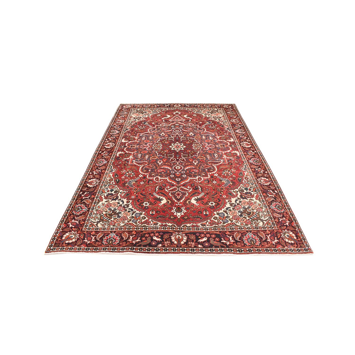 Alfombra persa - Nómada - 310 x 207 cm - rojo oscuro