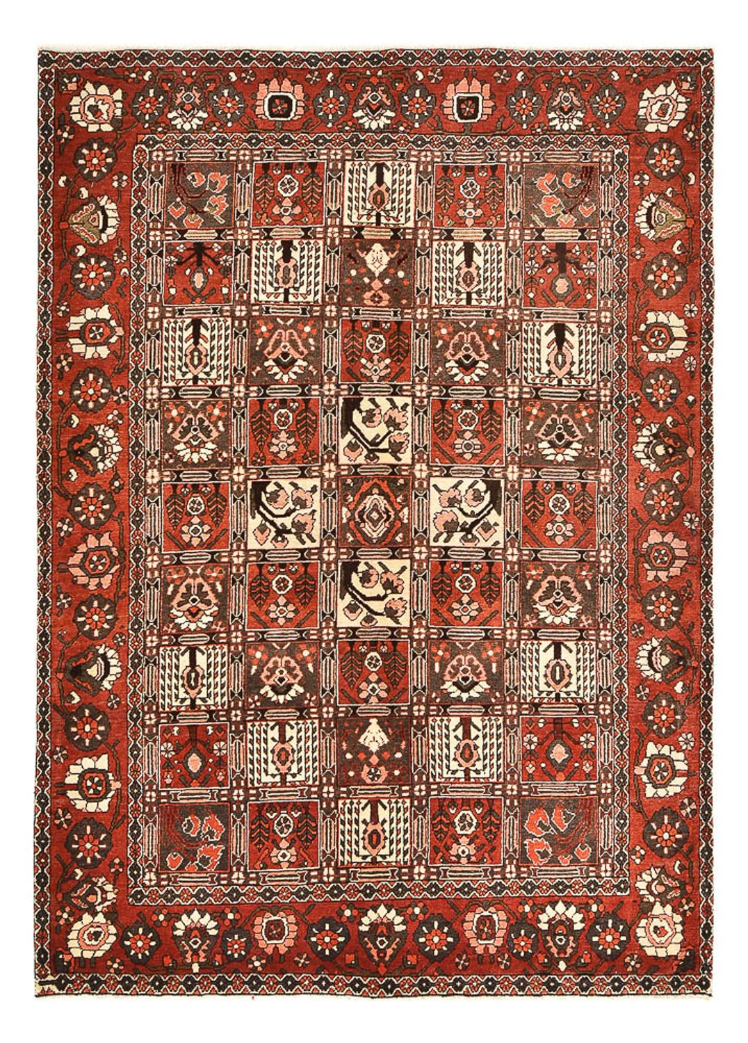 Alfombra persa - Nómada - 297 x 205 cm - rojo oscuro