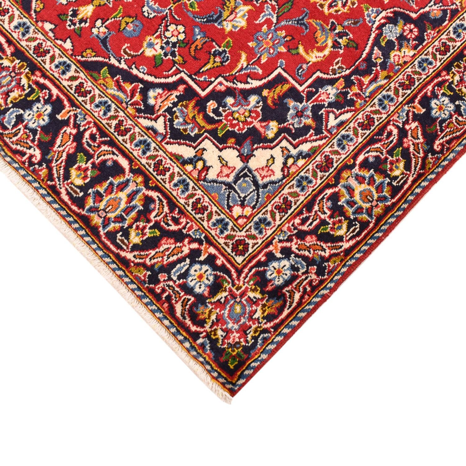 Alfombra persa - Keshan - 193 x 117 cm - rojo