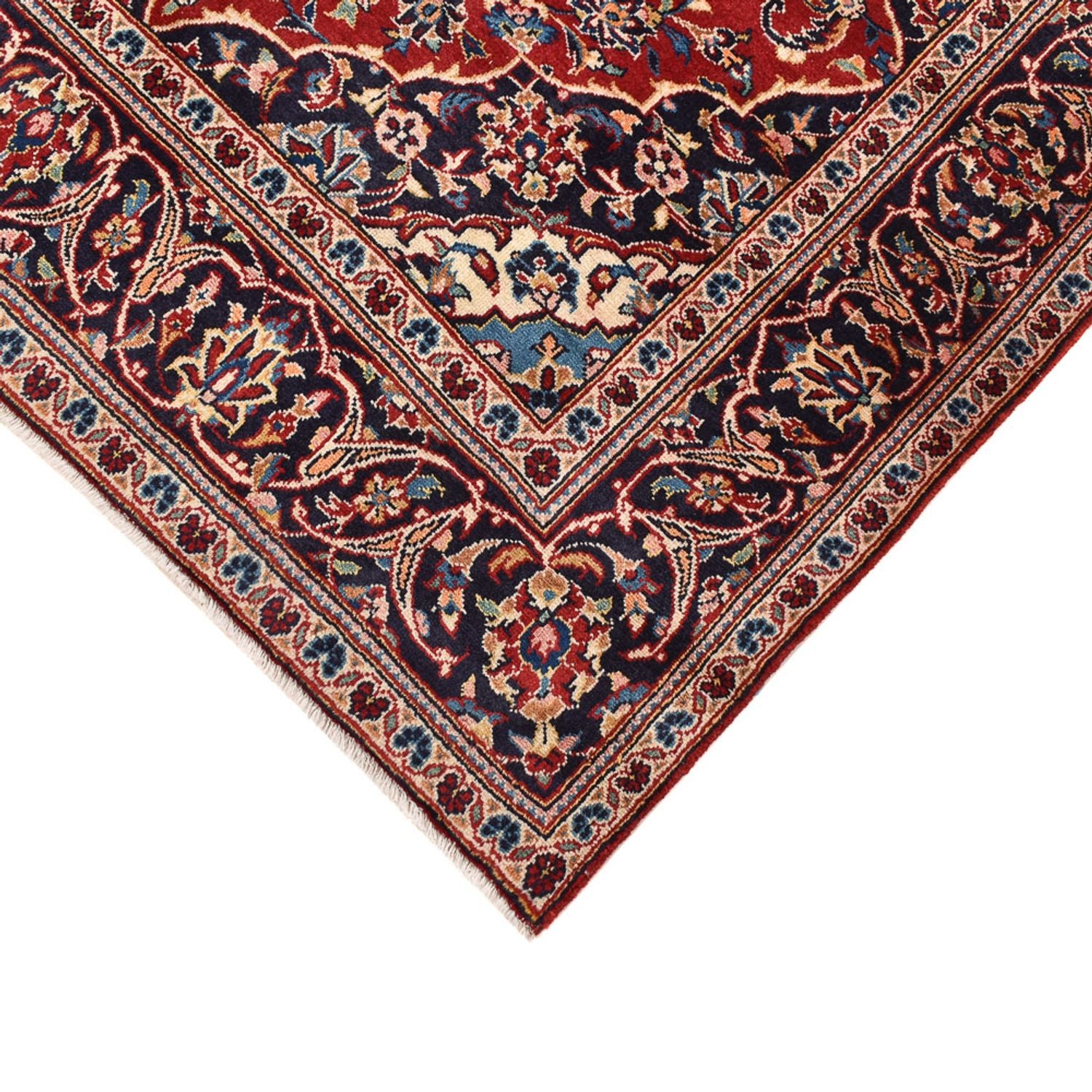 Alfombra persa - Keshan - 257 x 146 cm - rojo