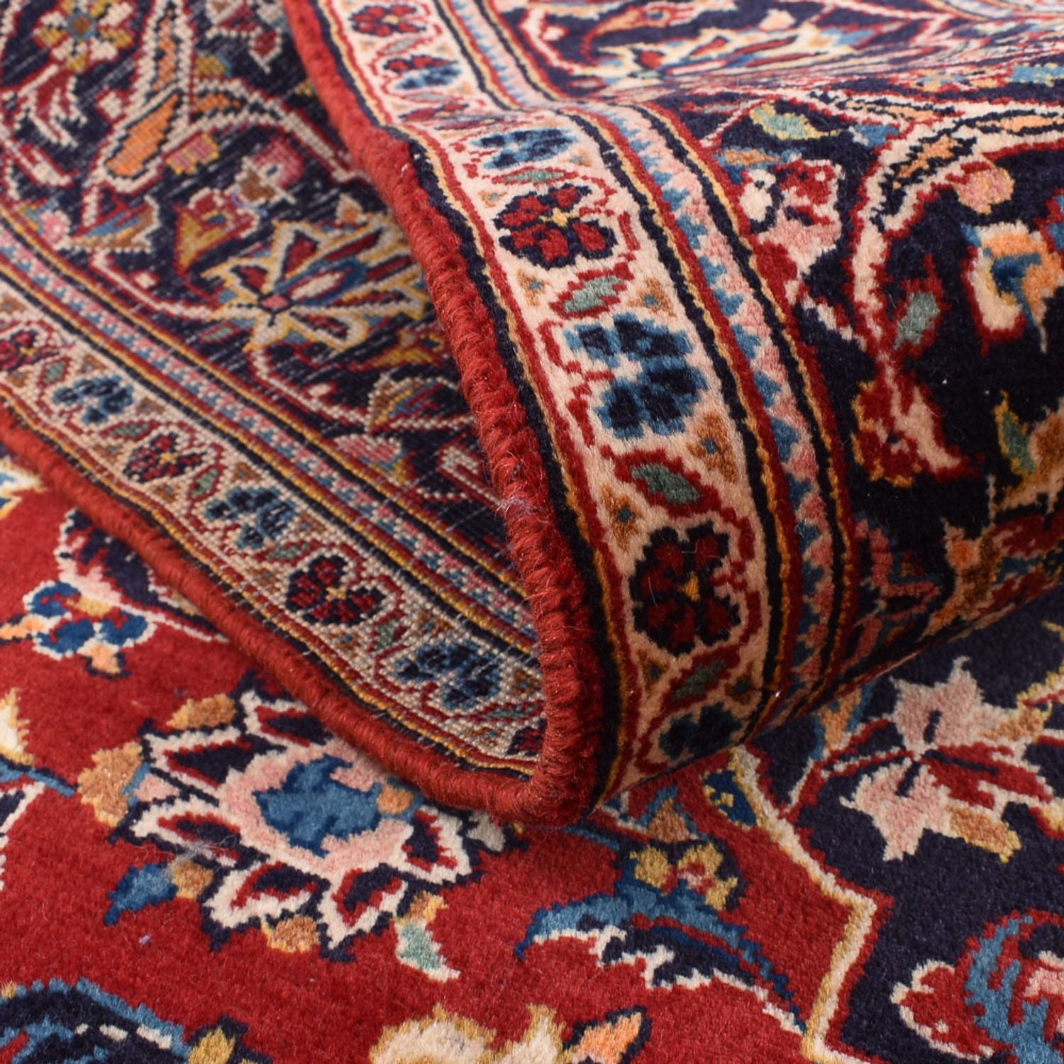 Alfombra persa - Keshan - 257 x 146 cm - rojo