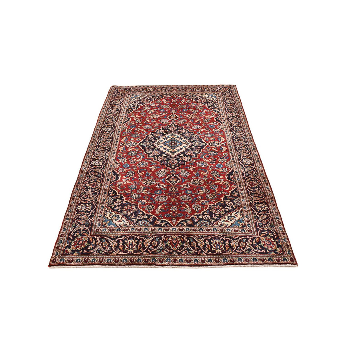 Alfombra persa - Keshan - 257 x 146 cm - rojo