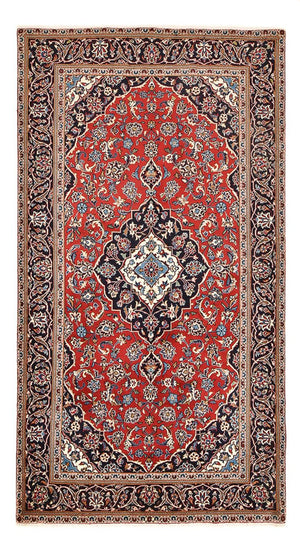Alfombra persa - Keshan - 266 x 147 cm - rojo