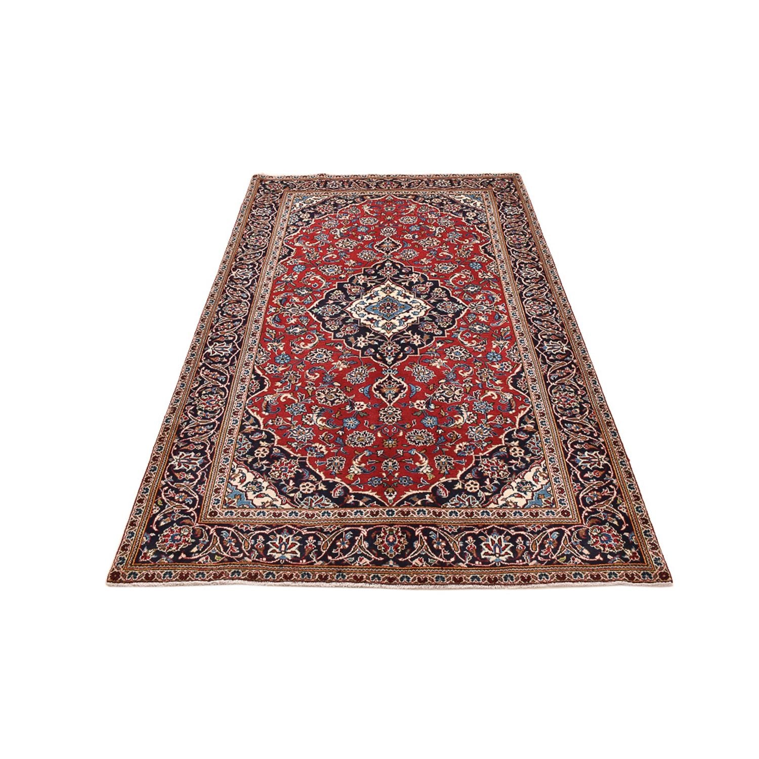 Alfombra persa - Keshan - 266 x 147 cm - rojo