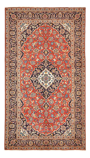 Alfombra persa - Keshan - 260 x 147 cm - rojo claro