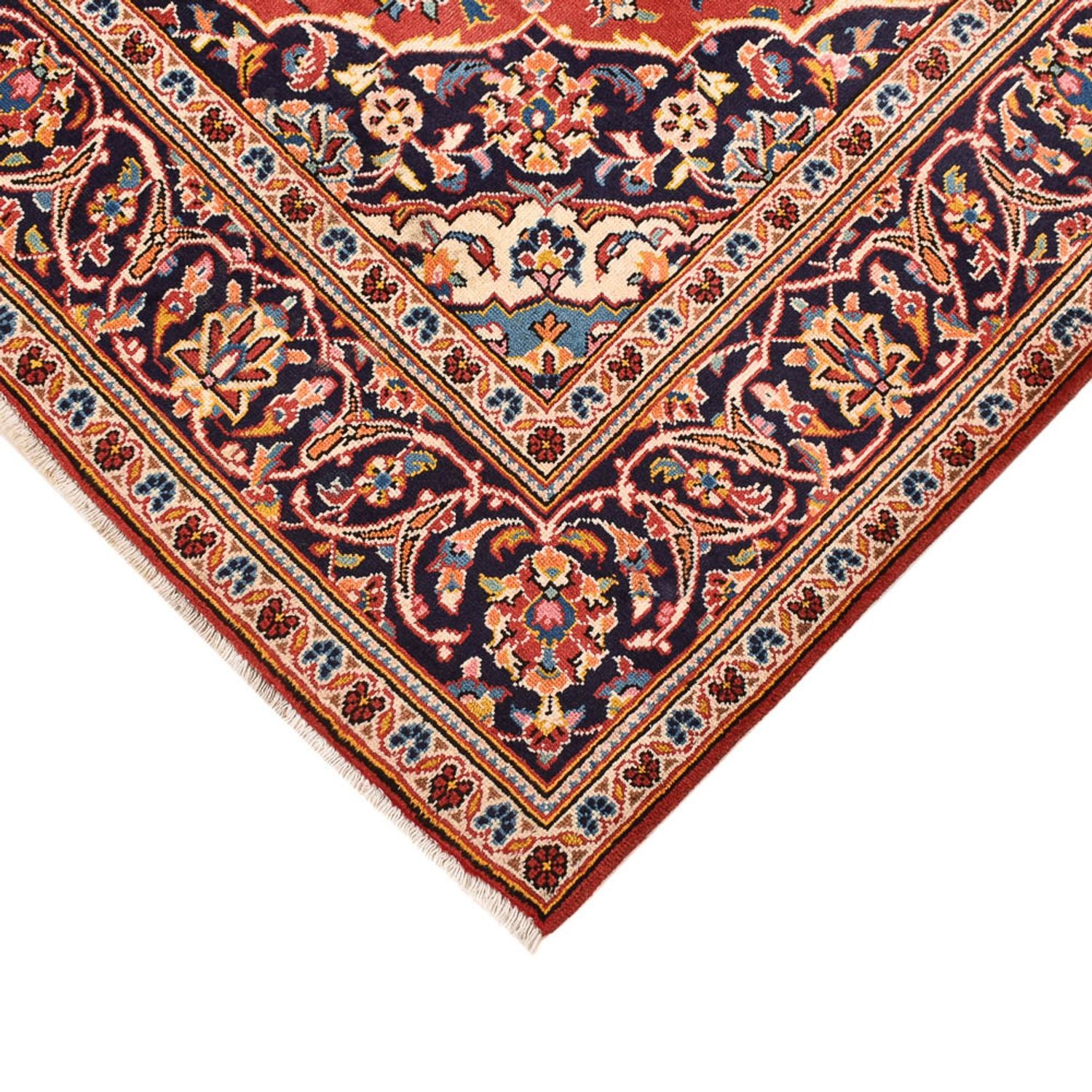 Alfombra persa - Keshan - 260 x 147 cm - rojo claro