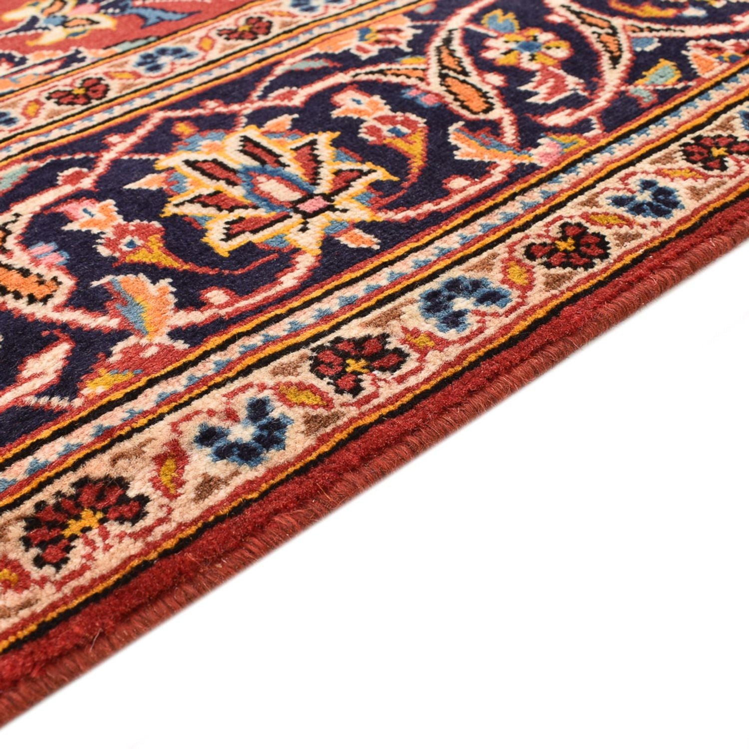 Alfombra persa - Keshan - 260 x 147 cm - rojo claro