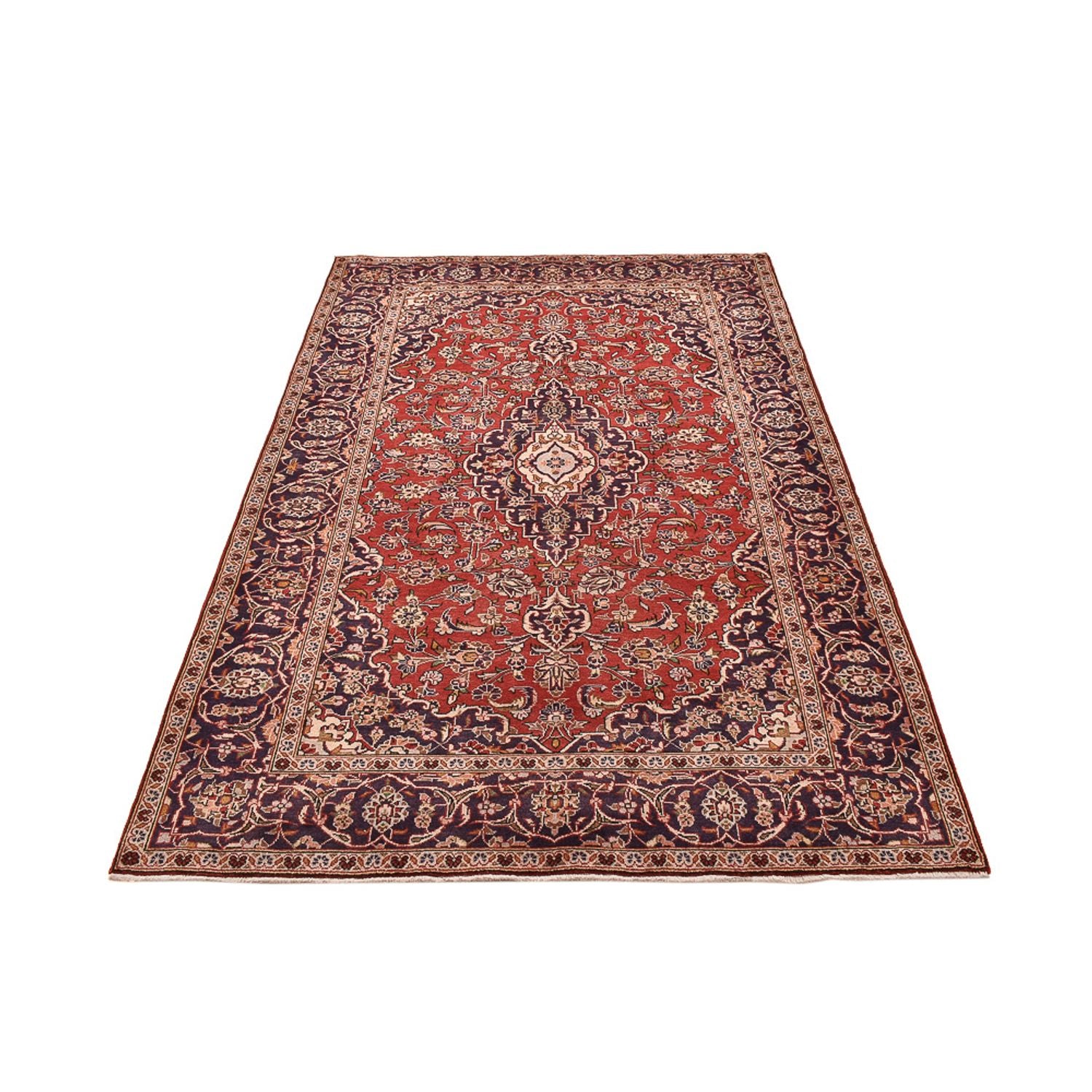 Alfombra persa - Keshan - 250 x 148 cm - rojo