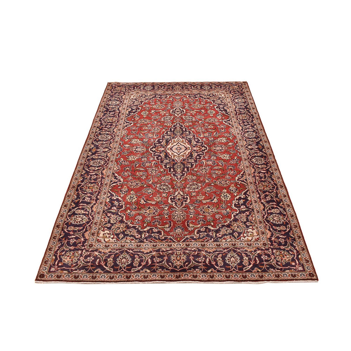 Alfombra persa - Keshan - 250 x 148 cm - rojo