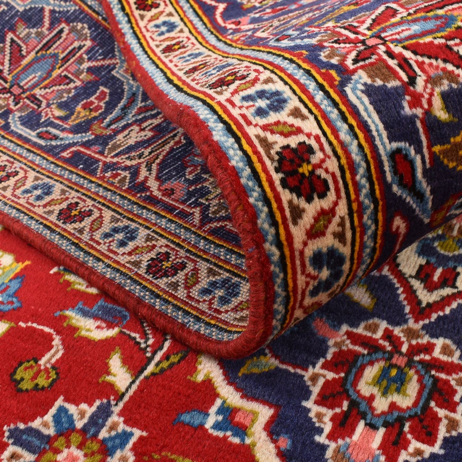 Alfombra persa - Keshan - 243 x 148 cm - rojo