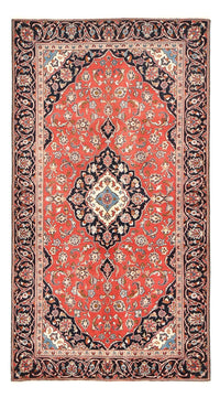 Alfombra persa - Keshan - 253 x 134 cm - rojo claro