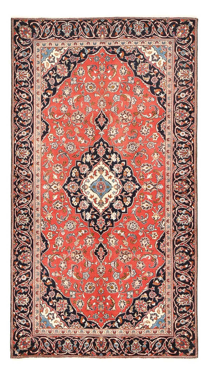 Alfombra persa - Keshan - 253 x 134 cm - rojo claro