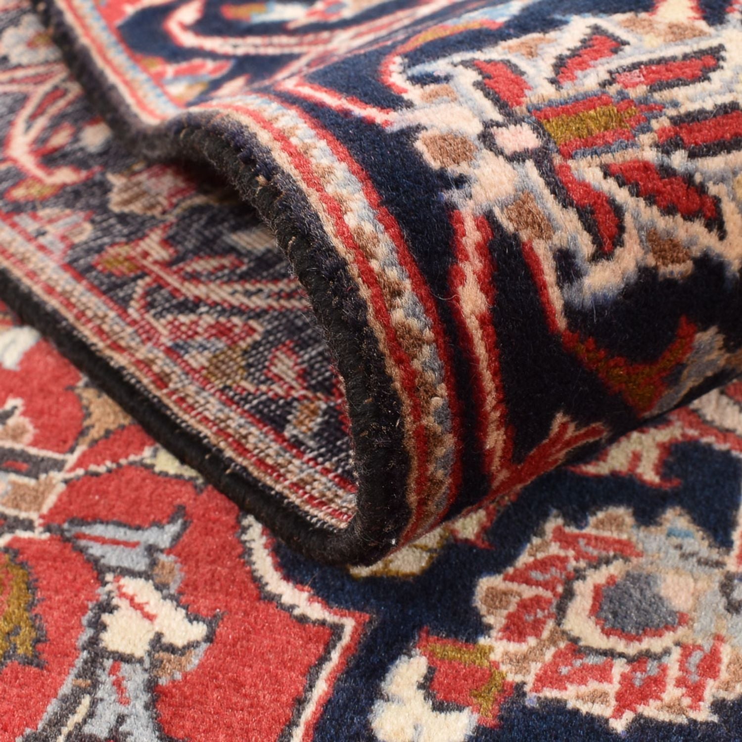Alfombra persa - Keshan - 253 x 134 cm - rojo claro