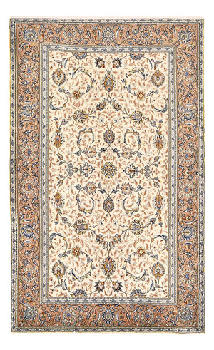 Alfombra persa - Keshan - 223 x 138 cm - beige claro