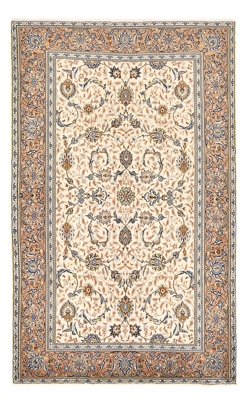Alfombra persa - Keshan - 223 x 138 cm - beige claro