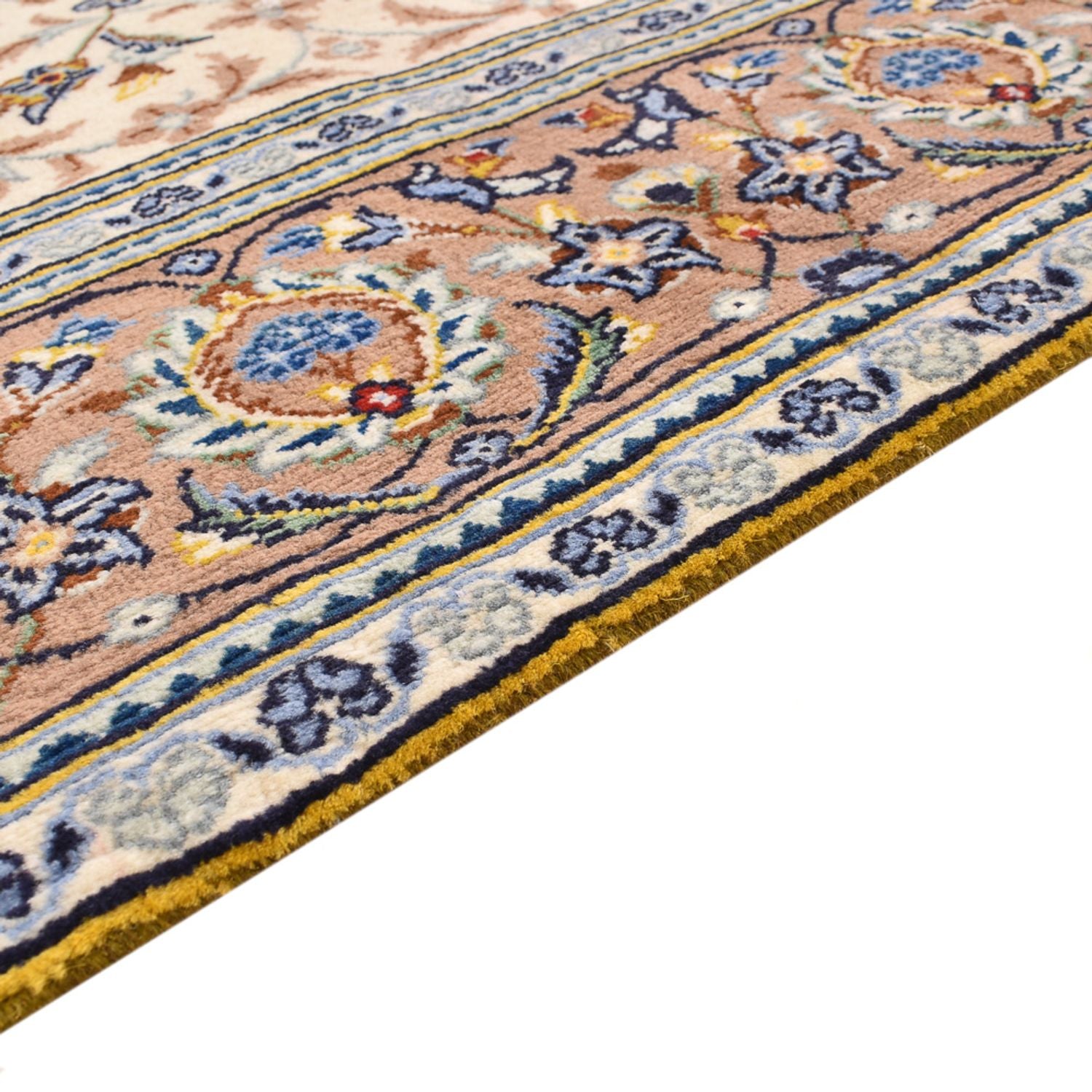 Alfombra persa - Keshan - 223 x 138 cm - beige claro