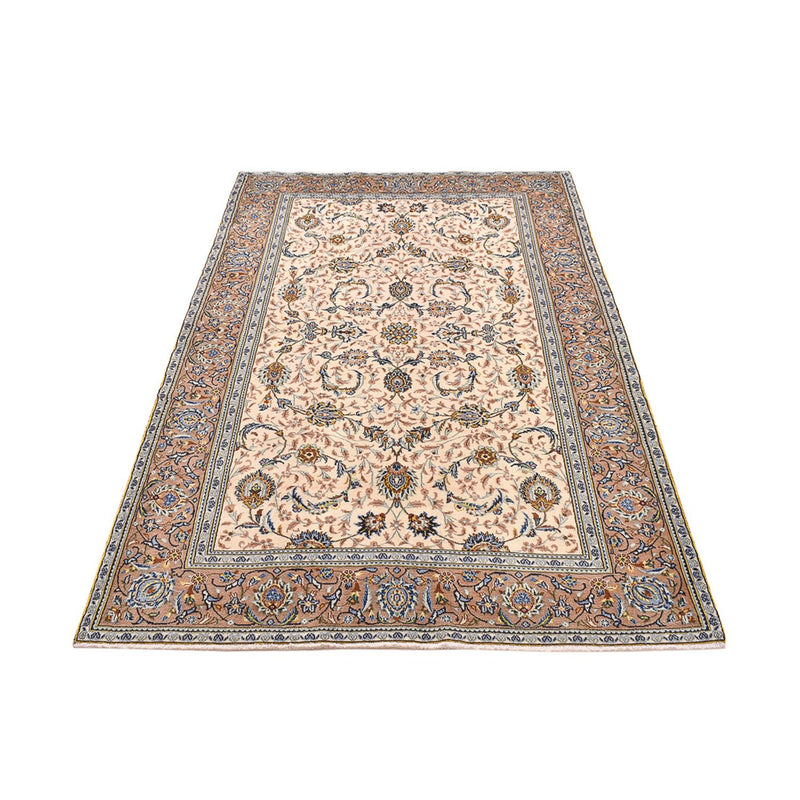 Alfombra persa - Keshan - 223 x 138 cm - beige claro