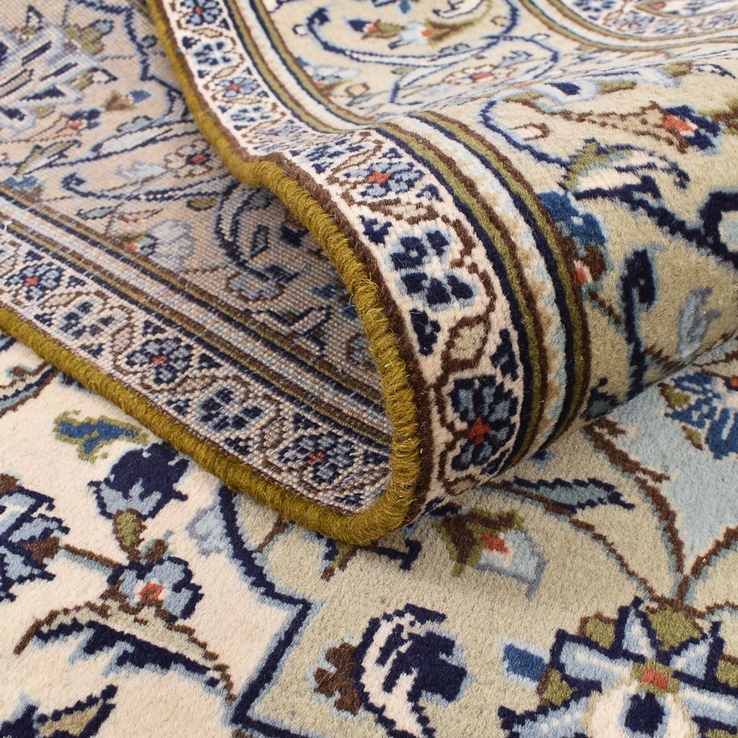 Alfombra persa - Keshan - 254 x 145 cm - arena