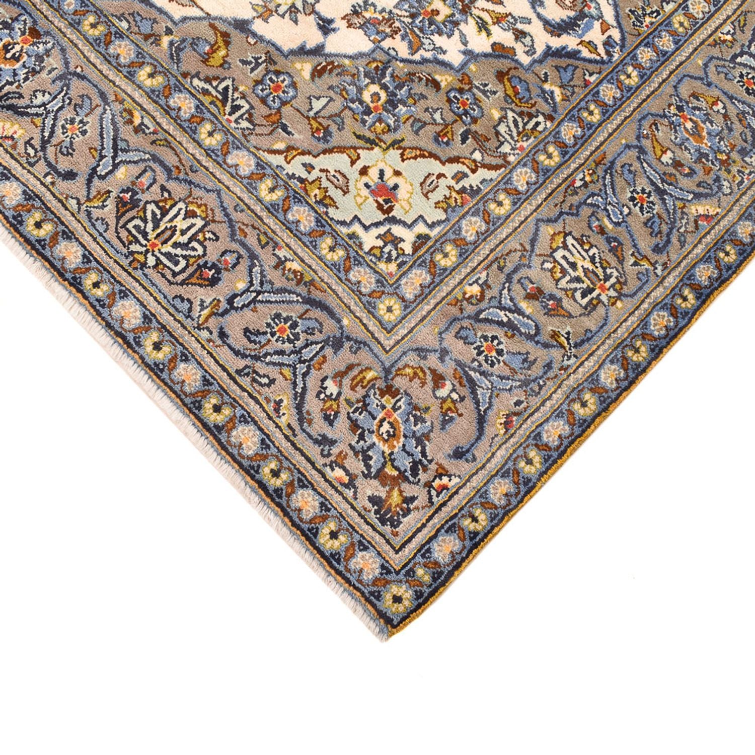 Alfombra persa - Keshan - 230 x 145 cm - beige claro