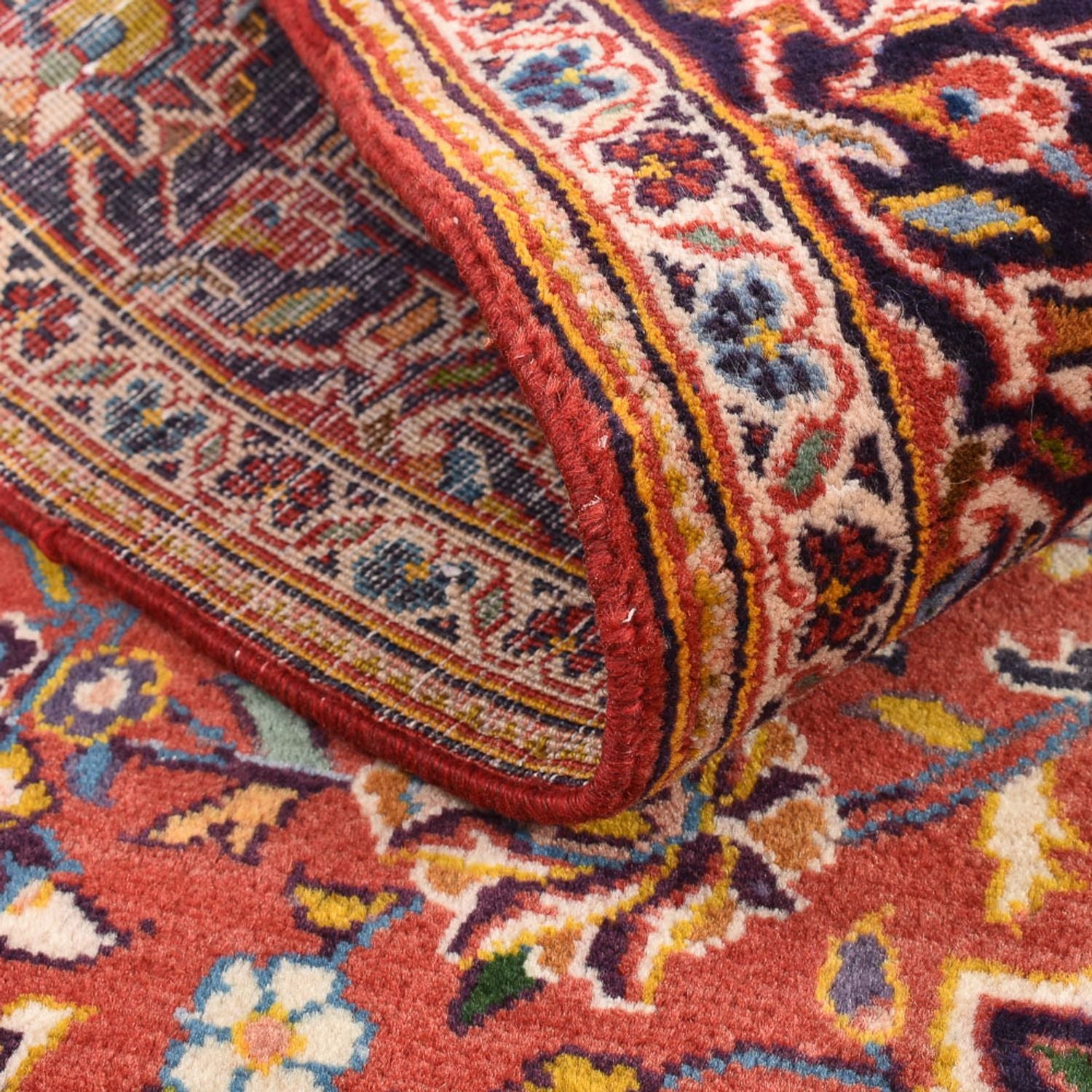 Alfombra persa - Keshan - 167 x 114 cm - rojo claro
