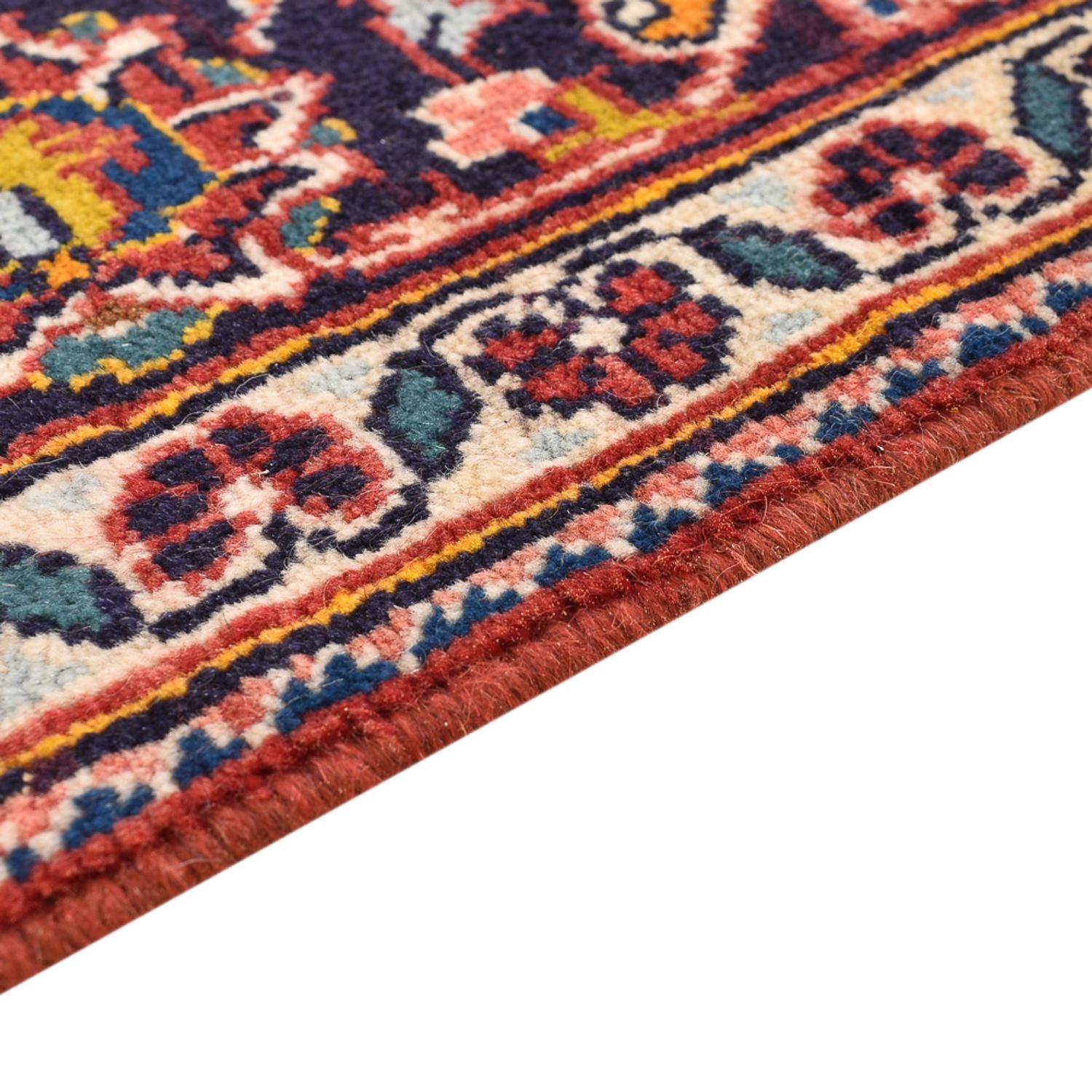 Alfombra persa - Keshan - 210 x 127 cm - rojo claro