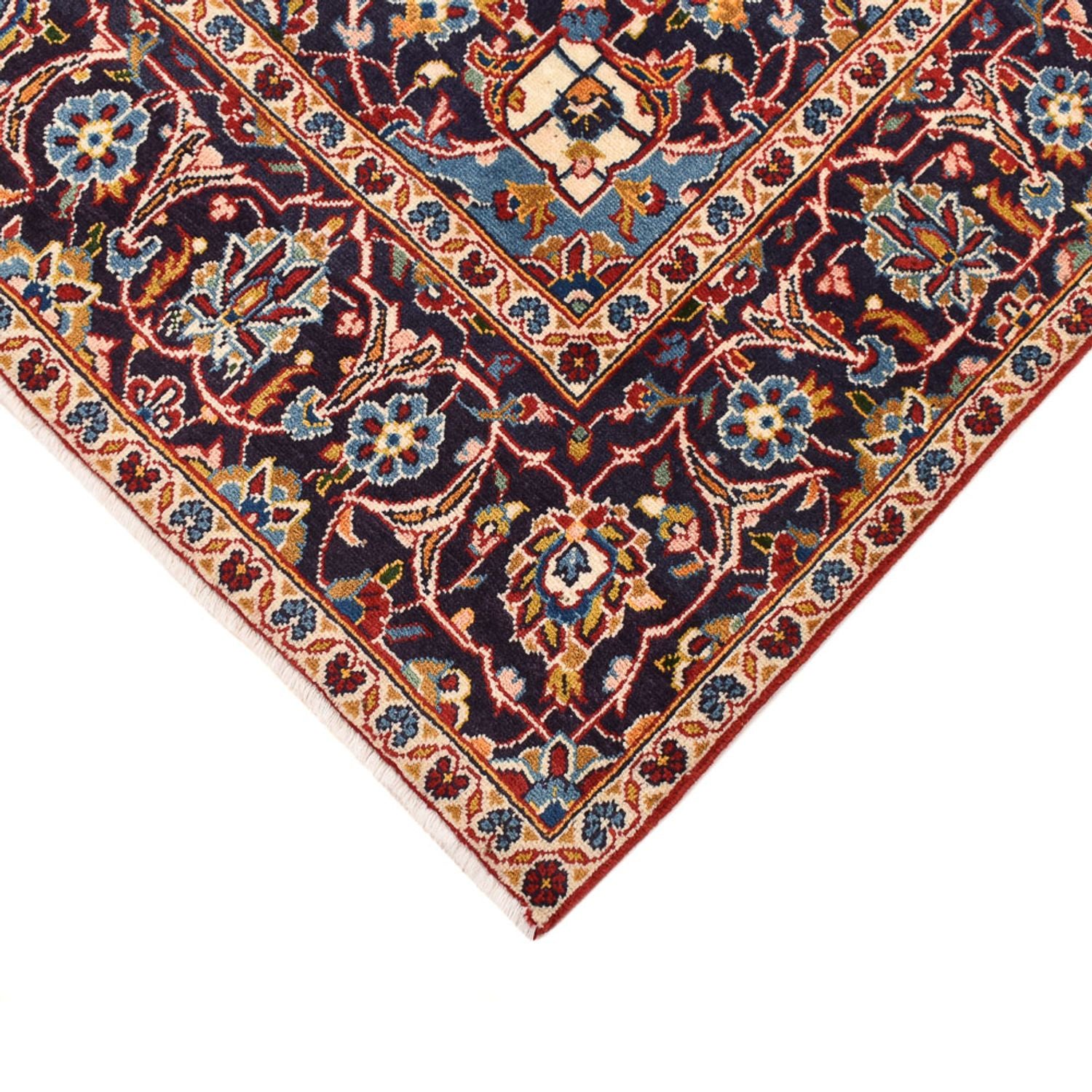 Alfombra persa - Keshan - 242 x 145 cm - rojo
