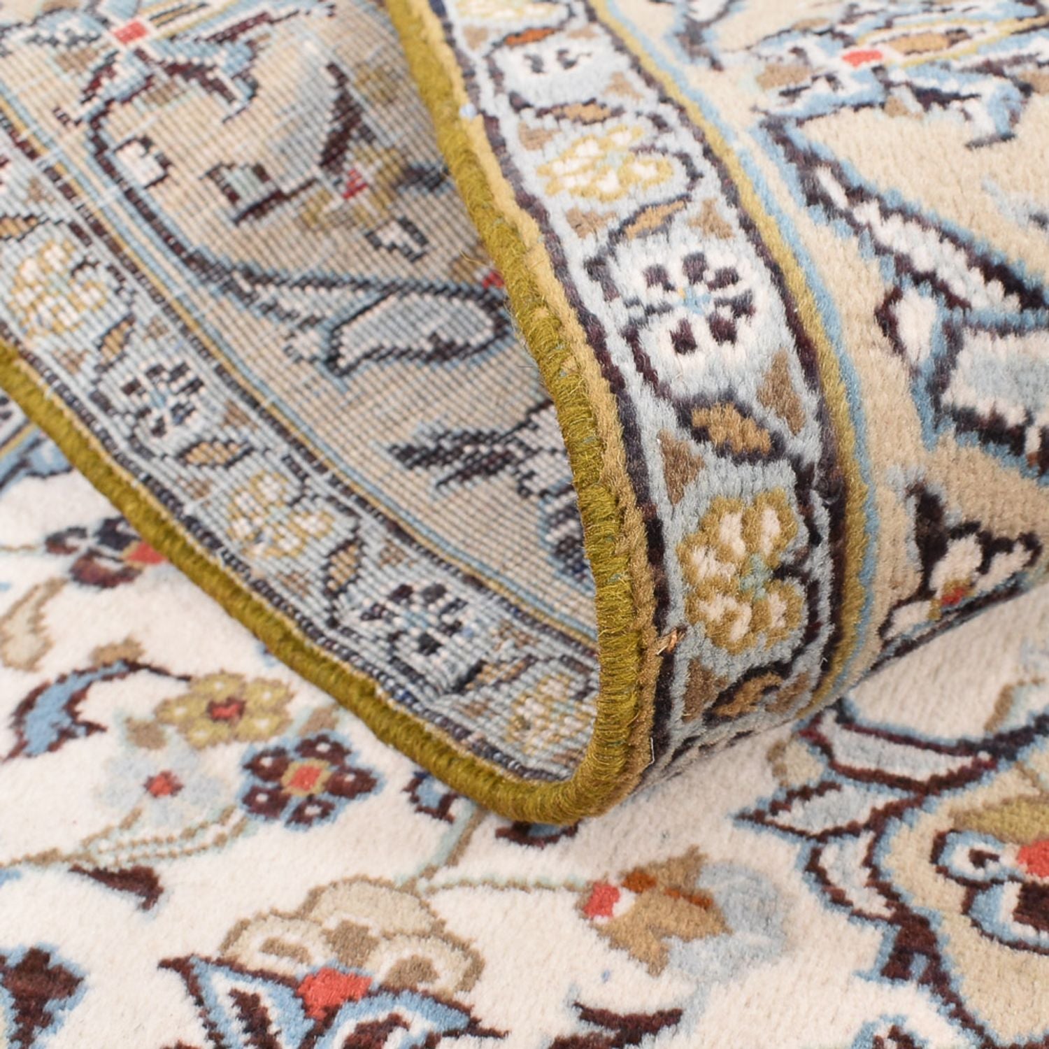 Alfombra persa - Keshan - 142 x 96 cm - arena