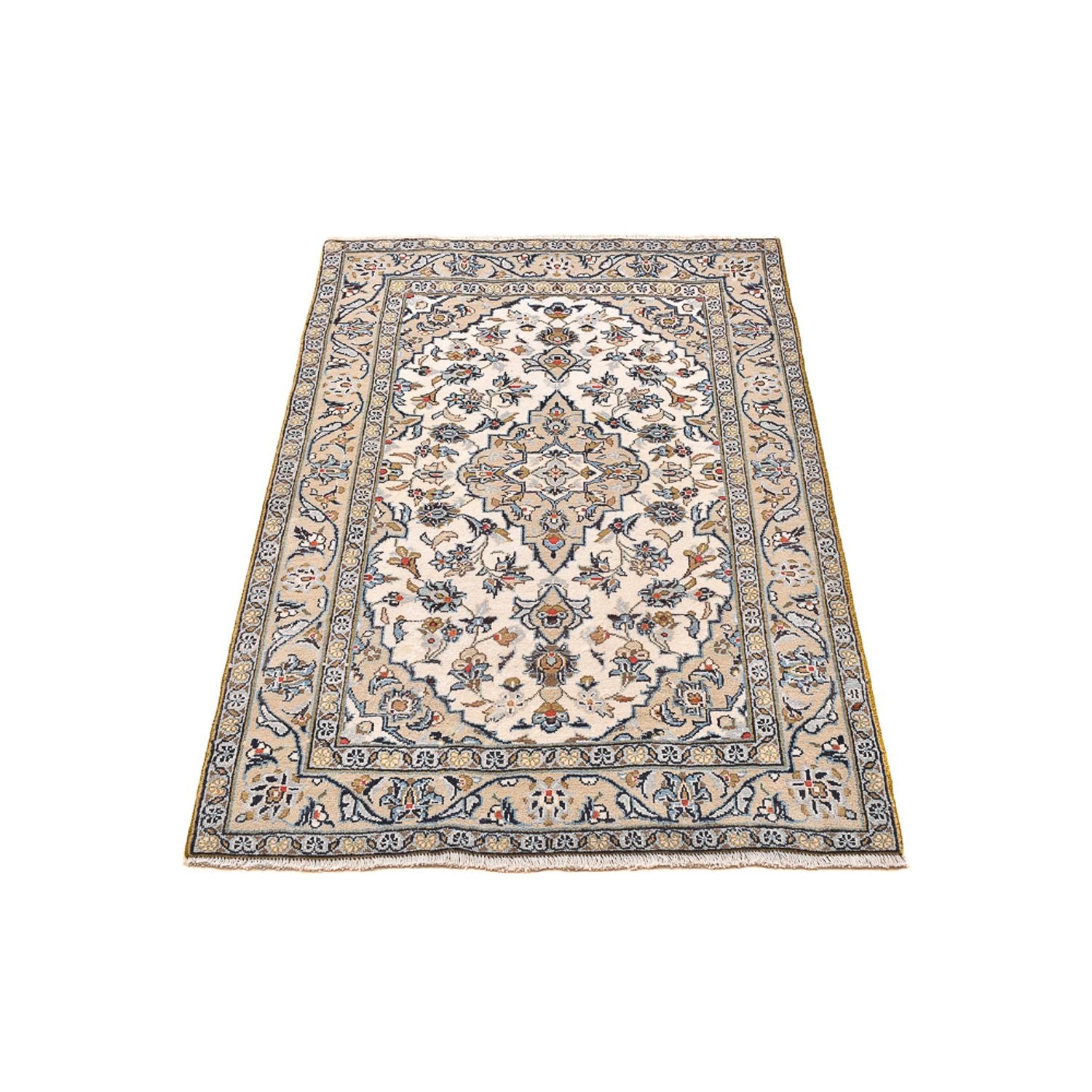 Alfombra persa - Keshan - 142 x 96 cm - arena