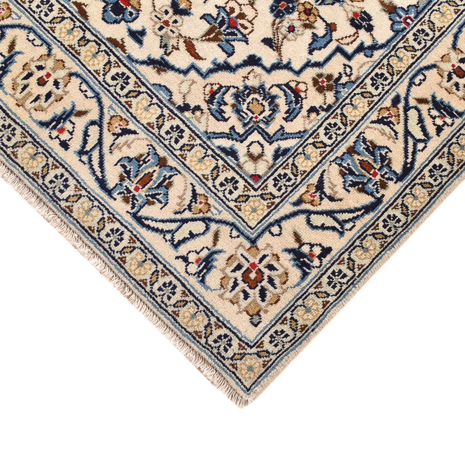 Alfombra persa - Keshan - 155 x 99 cm - arena