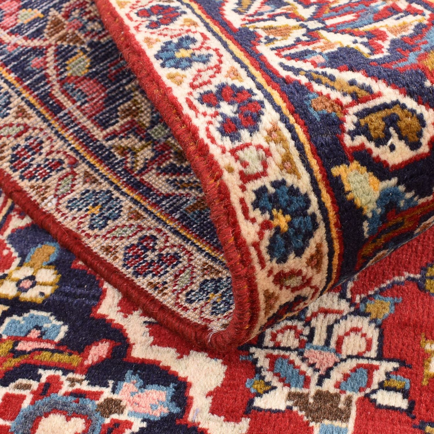 Alfombra persa - Keshan - 140 x 97 cm - rojo