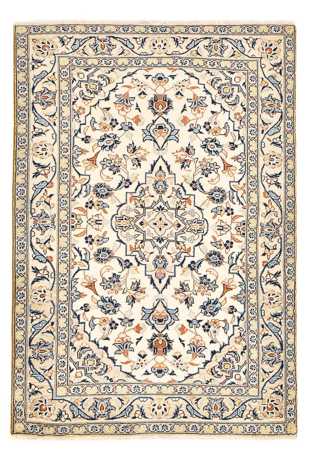 Alfombra persa - Keshan - 142 x 97 cm - arena
