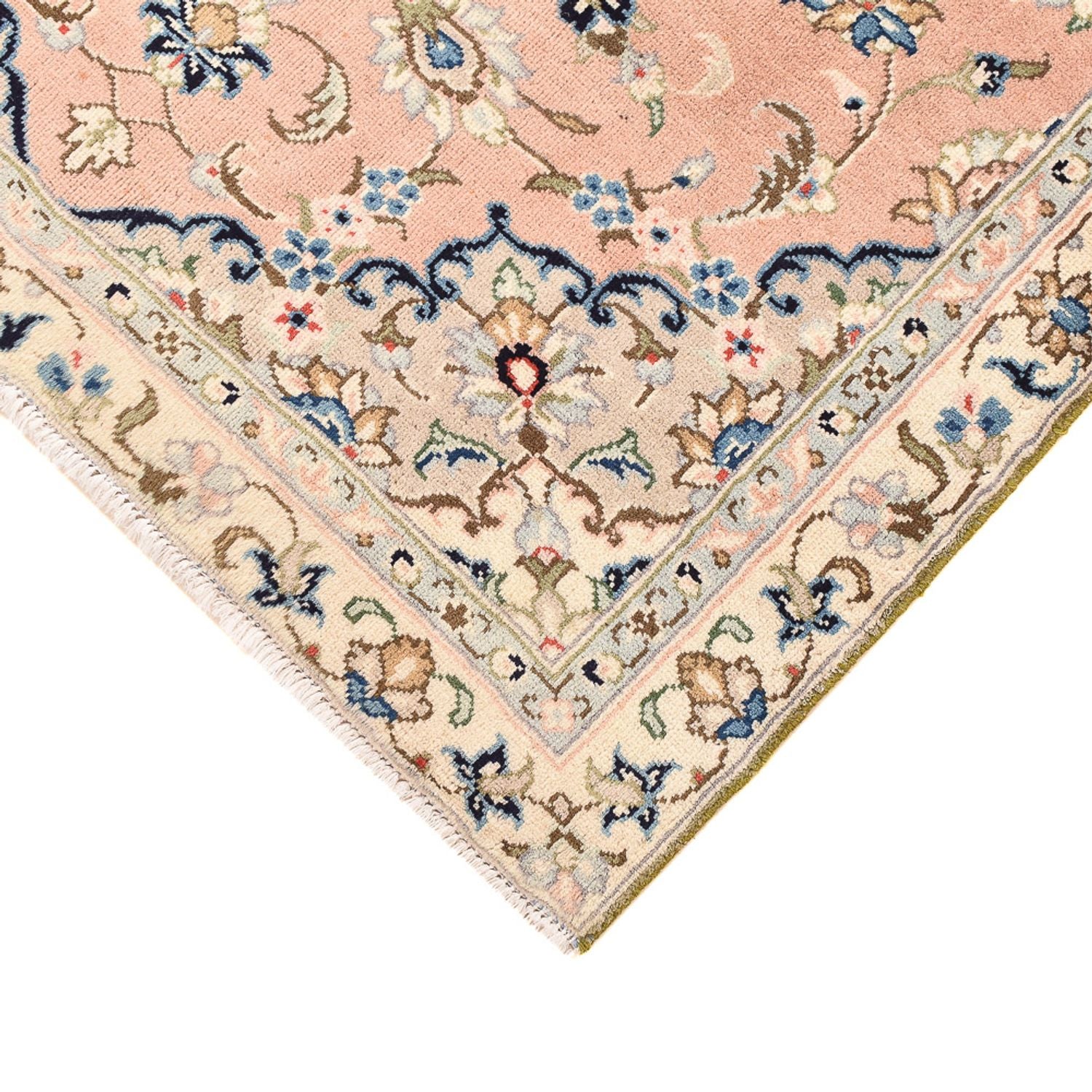 Alfombra persa - Keshan - 140 x 95 cm - rosa