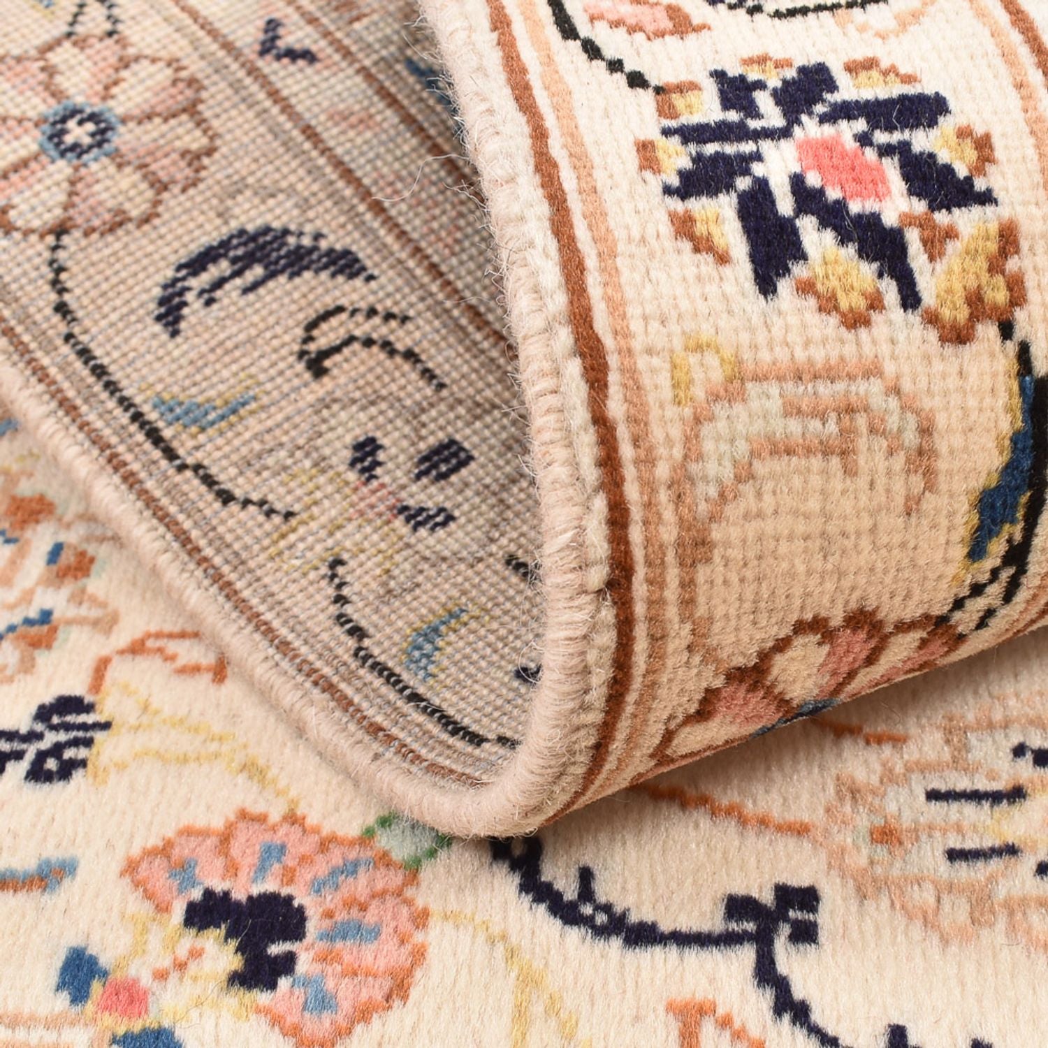 Alfombra persa - Keshan - 145 x 92 cm - beige