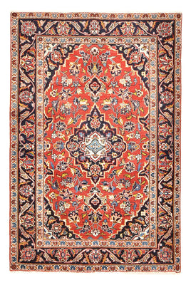 Alfombra persa - Keshan - 147 x 97 cm - rojo