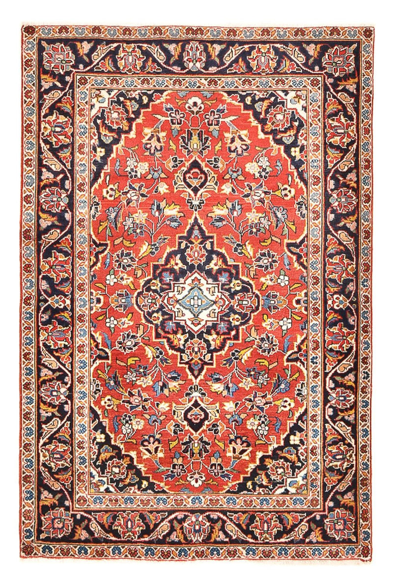 Alfombra persa - Keshan - 147 x 97 cm - rojo