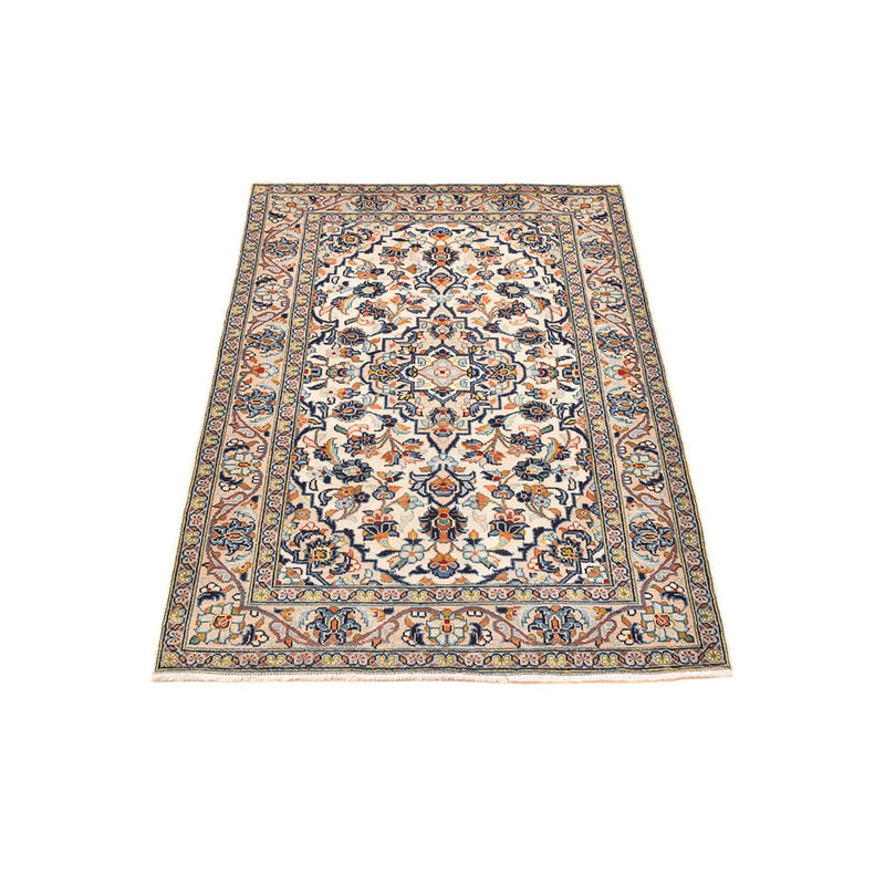 Alfombra persa - Keshan - 147 x 95 cm - beige claro