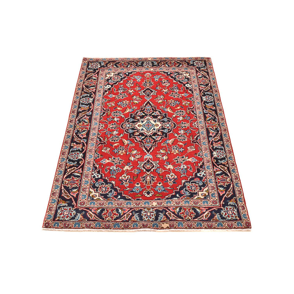 Alfombra persa - Keshan - 150 x 93 cm - rojo